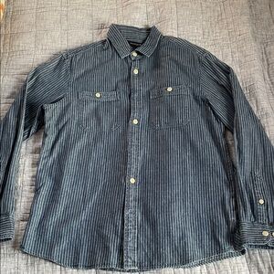 Banana Republic Striped Chambray button up NWT